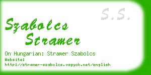 szabolcs stramer business card